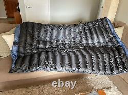 Katabatic Gear Ultralight down quilt sleeping bag with 4oz overfill to extend 0F