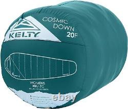 Kelty Women's Cosmic 20 Degree 550 Down Mummy Sleeping Bag, Deep Lake/Trellis