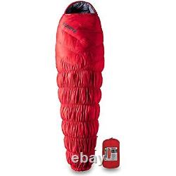 Klymit KSB 20° 3-Season Mummy Style Down Sleeping Bag, Red/Grey