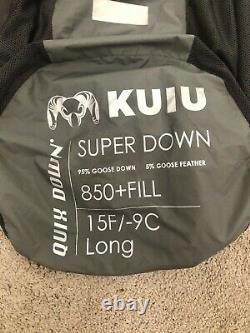 Kuiu Super Down Sleeping Bag 15 Degree Long NWOT