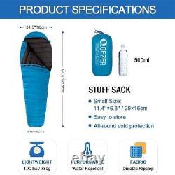 LOCHAS Adult Ultralight Down Sleeping Bag with Compression Bag