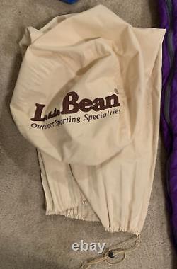 L. L. Bean Goose Down Purple Rectangular Sleeping Bag 14 Oz Fill Wt