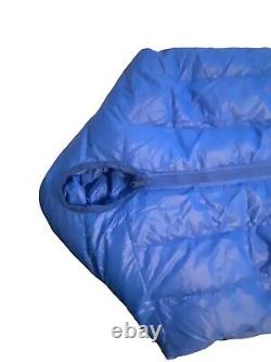 La Crosse 100% Down Mummy Sleeping Bag 92x35x20 Super Warm Lg Blue Full Zip
