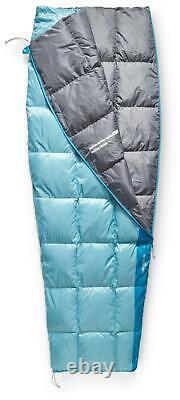 Long AQUA SEA BLUE Traveller 45F Down Sleeping Bag