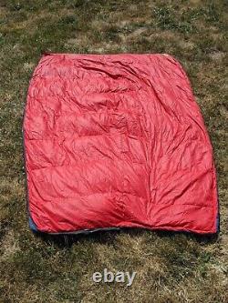 Lot Of 2 Vintage REI Duck Down Sleeping Bags (Regular & Long) Blue/Red