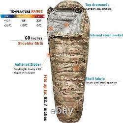 MT Military Down Mummy Sleeping Bag for Cold Weather Multicam