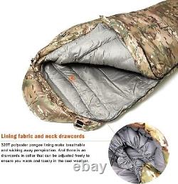 MT Military Down Mummy Sleeping Bag for Cold Weather Multicam