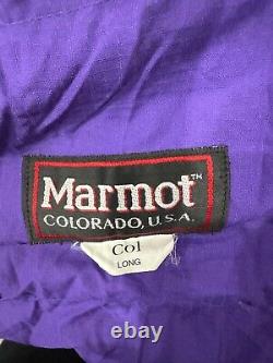 Marmot Col Long Down Sleeping Bag Black/Purple