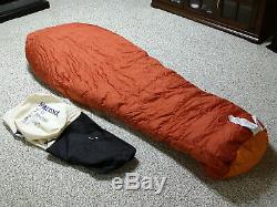 Marmot Col Membrain -20 Rated Goose Down Sleeping Bag- size Long Right Zip
