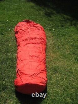 Marmot Gore Tex 100% Goose Down Long Sleeping Bag Red with Storage Bag USA EUC