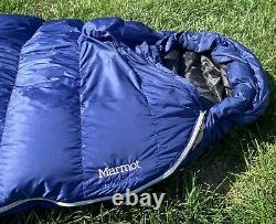 Marmot Helium 15 degree sleeping bag, 850 Goose down fill, Cobalt blue