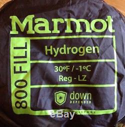 Marmot Hydrogen Down Sleeping Bag Water-Resistant 800-Fill Regular / Left
