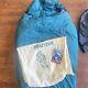 Marmot Mummy Wide Sleeping Bag Snow Goose Blue Green 6 Feet Long Storage Bag Vtg