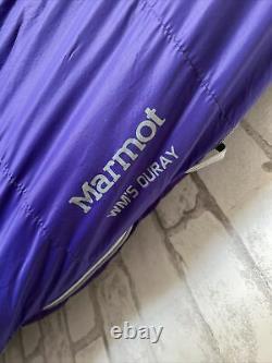 Marmot Ouray Women's Long 0 degree F Right Zip 650 Fill Purple EXCELLENT