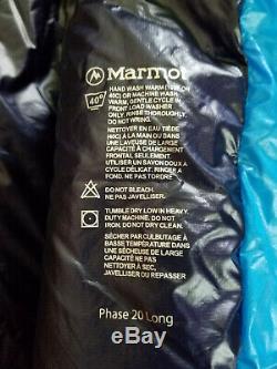 Marmot Phase 20 850fp Goose Down Sleeping Bag Long Left