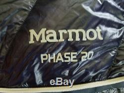 Marmot Phase 20 850fp Goose Down Sleeping Bag Long Left