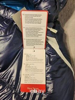 Marmot Phase 20 Long 6'6 Down 850 Arctic Navy Sleeping Bag WithOriginal Price Tag