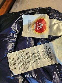 Marmot Phase 20 Long 6'6 Down 850 Arctic Navy Sleeping Bag WithOriginal Price Tag