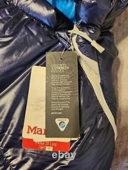 Marmot Phase 20 Long 6'6 Down 850 Arctic Navy Sleeping Bag WithOriginal Price Tag