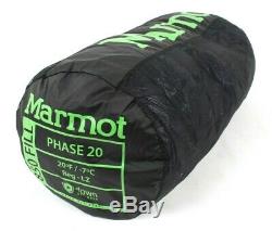 Marmot Phase 20 Sleeping Bag 20 Degree Down Reg/LZ /46842/