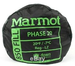 Marmot Phase 20 Sleeping Bag 20 Degree Down Reg/LZ /46842/