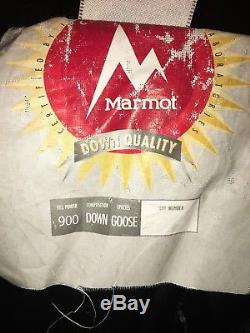 Marmot Plasma +15 900 fill Down Mummy Sleeping Bag Long Left Used
