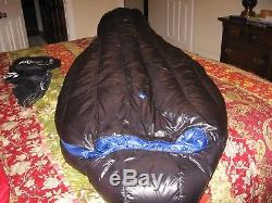 Marmot Plasma 15 degree Long Sleeping bag 900 Goose Down Fill Pertex Quantum