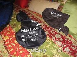 Marmot Plasma 15 degree Long Sleeping bag 900 Goose Down Fill Pertex Quantum