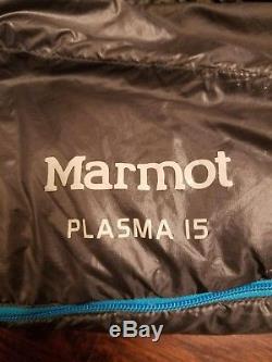 Marmot Plasma 875 Fill Goose Down Sleeping Bag 15 Degree Reg $679 MSRP 2017