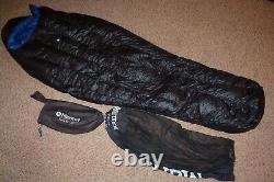 Marmot Plasma Black 15° 900 Goose Down Regular LH Zip Sleeping Bag Under 2lbs