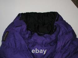 Marmot Purple Goose Down Fill Sleeping Bag Long EUC
