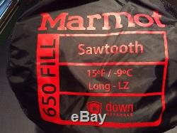 Marmot Sawtooth 15F down sleeping bag-Long
