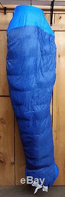 Marmot Sawtooth 15 Degree Down Sleeping Bag Blue Long Length Left Zip New
