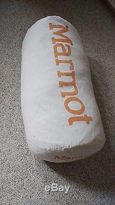 Marmot Sawtooth 15 down degree sleeping bag with granite gear compression sack
