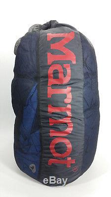 Marmot Sawtooth Long LZ, 15F, -9C, 600 Fill Down Sleeping Bag, Blue