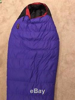 Marmot Sawtooth Mummy, Regular, Right-Zip, Down Sleeping Bag Excellent Condition