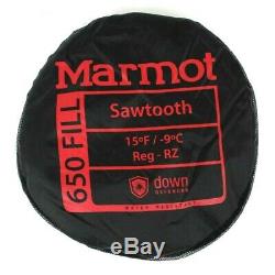 Marmot Sawtooth Sleeping Bag 15 Degree Down Reg/Right Zip /48142/