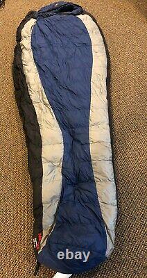 Marmot Sawtooth Sleeping Bag 650 Fill Down Regular Length Right Zipper Blue