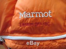 Marmot lithium sleeping bag 0F 850 down fill
