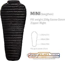 Mini 6 Degree 800FP Goose Down Sleeping Bag Ultralight Down Sleeping Bag fo