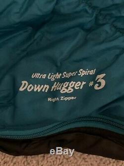Montbell UL Super Spiral Down Hugger #3 30 Degree Down Sleeping Bag Free Ship