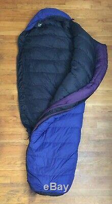Mountain Hardwear 600 DOWN Sleeping Bag 20 Deg. Galaxy Mummy Reg Right Zip NWOT