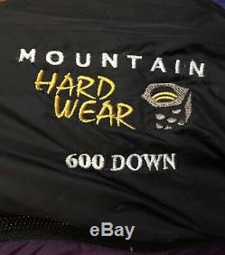 Mountain Hardwear 600 DOWN Sleeping Bag 20 Deg. Galaxy Mummy Reg Right Zip NWOT