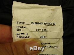 Mountain Hardwear Phantom 15 Degree 800 Fill Down Sleeping Bag 78 x 30 Reg