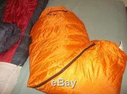 Mountain Hardwear Ritter Goose Down Sleeping Bag Reg PERFECT Gold -15 SOFT WARM