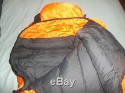 Mountain Hardwear Ritter Goose Down Sleeping Bag Reg PERFECT Gold -15 SOFT WARM