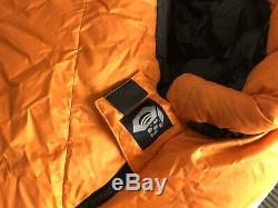Mountain Hardwear down sleeping bag -20f King Tut with Crazy Legs and Gore Dryloft
