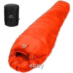 Mummy Sleeping Bag3-4 Season Camping Sleeping Bag for Adults-14? Orange-Down