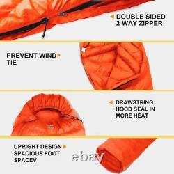 Mummy Sleeping Bag3-4 Season Camping Sleeping Bag for Adults-14? Orange-Down