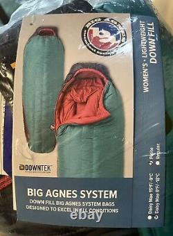 NEW Big Agnes Daisy Mae 0°F 650 DownTekT Sleeping Bag Petite
